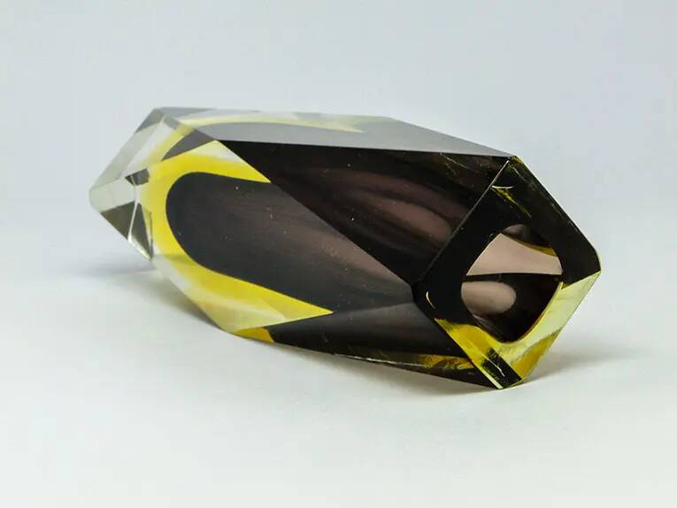 Sommerso vase, mid-century modern, glass, Italy, 1950s