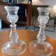 Pair of crystal candlesticks.