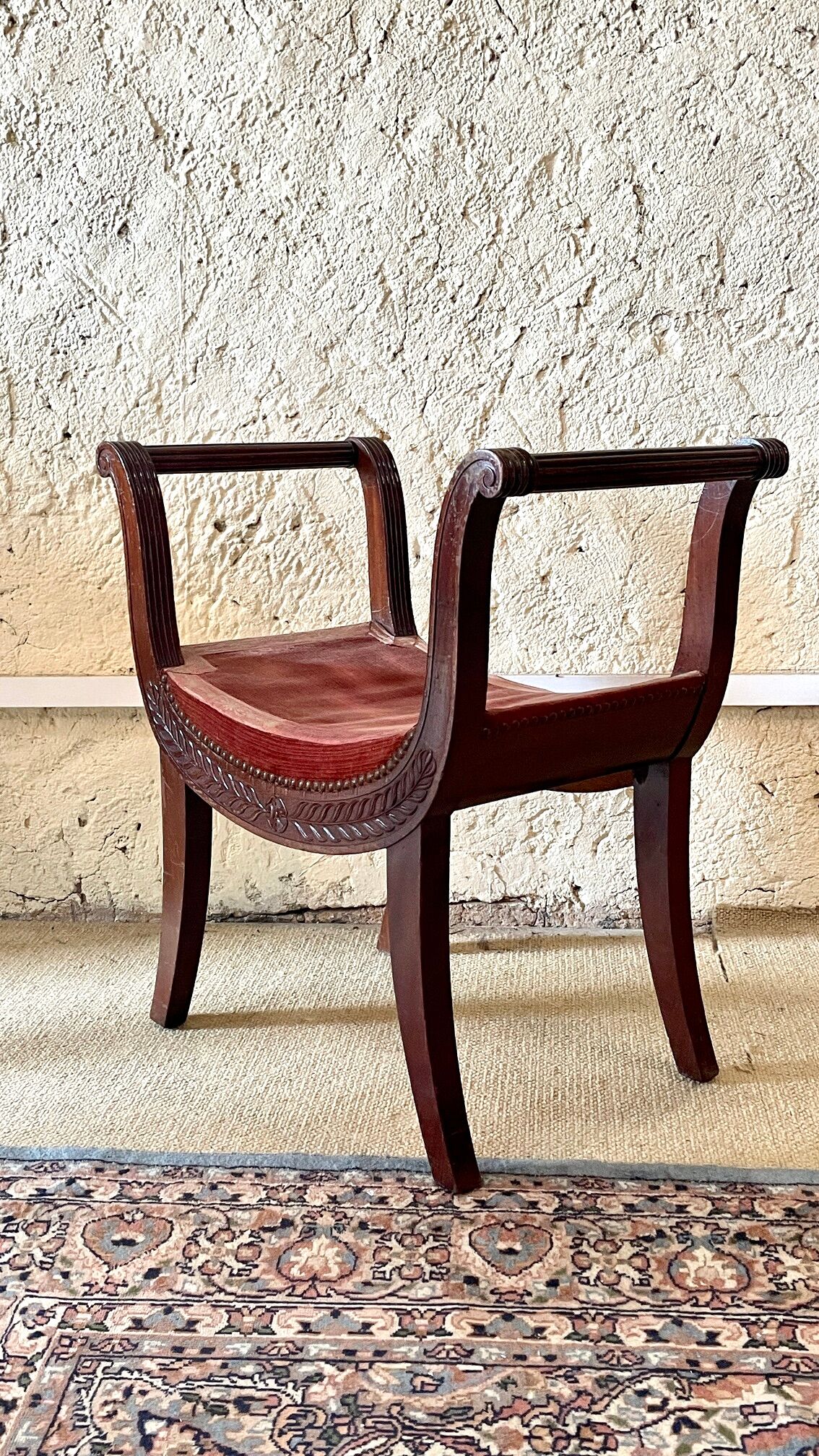 Curule seat Empire style, nineteenth century