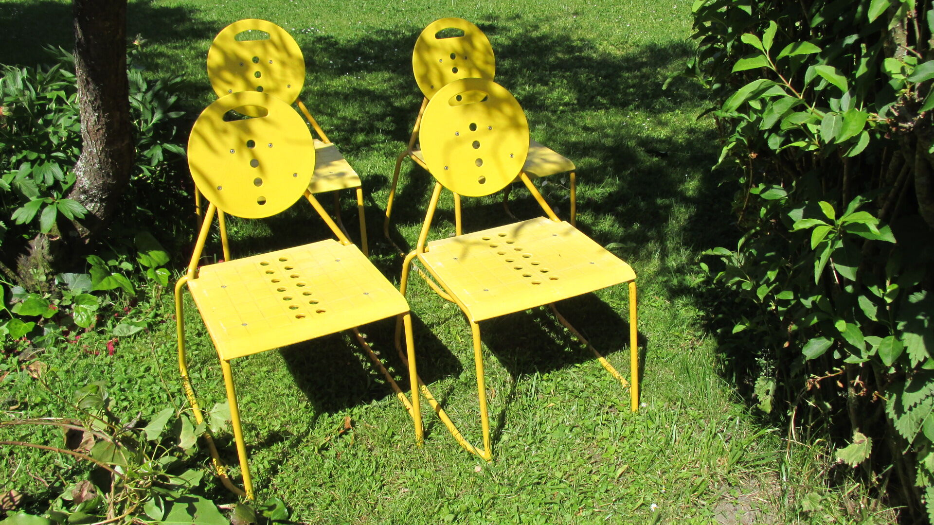 Set of 4 chairs "Charlie" of Carlo Bimbi and Nilo Gioacchini