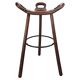 Brutalist bar stool "Marbella" in solid oak