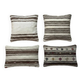 Set of 4 vintage kilim cushion covers 51x51 cm