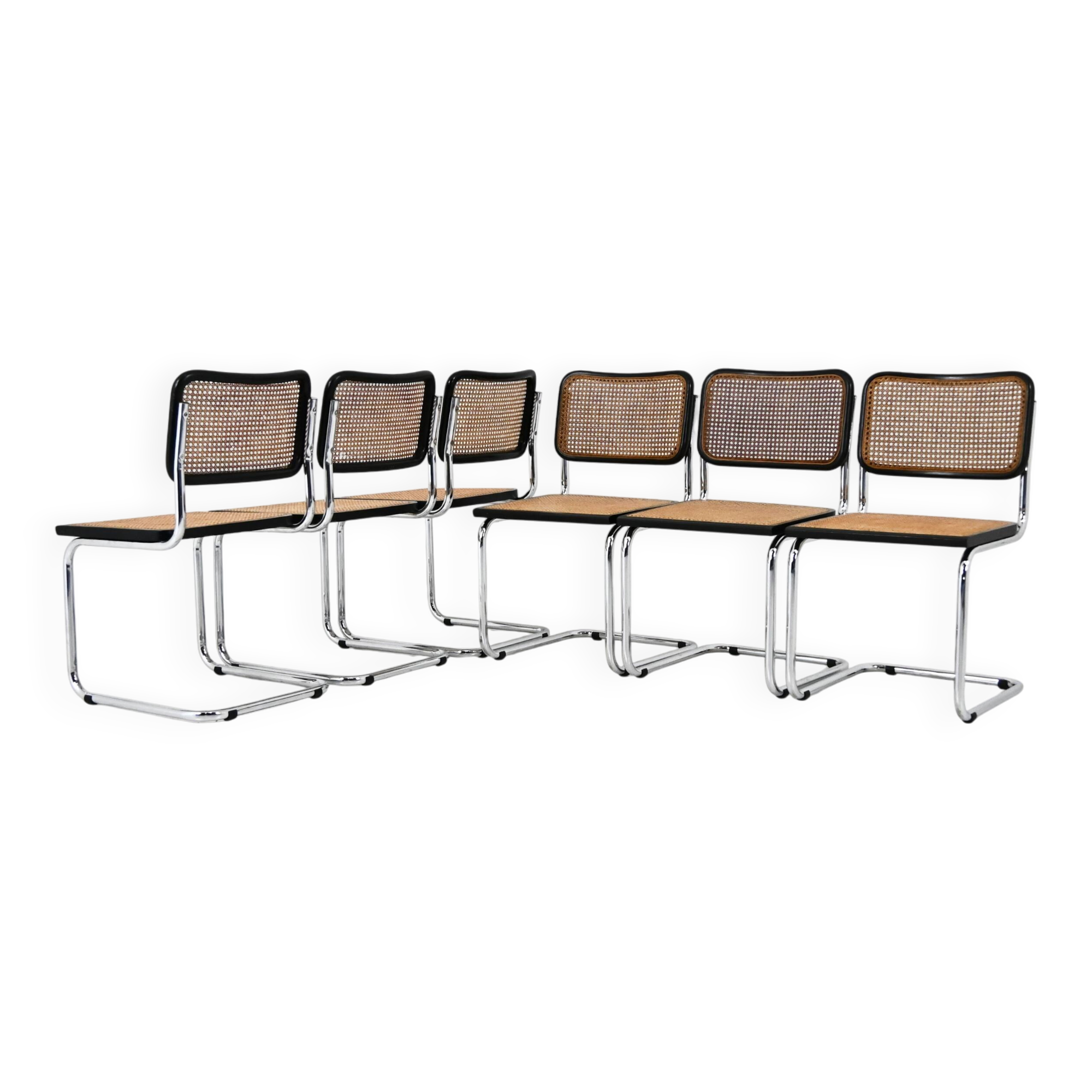 Set of 6 dining chairs, model B32 by Marcel Breuer