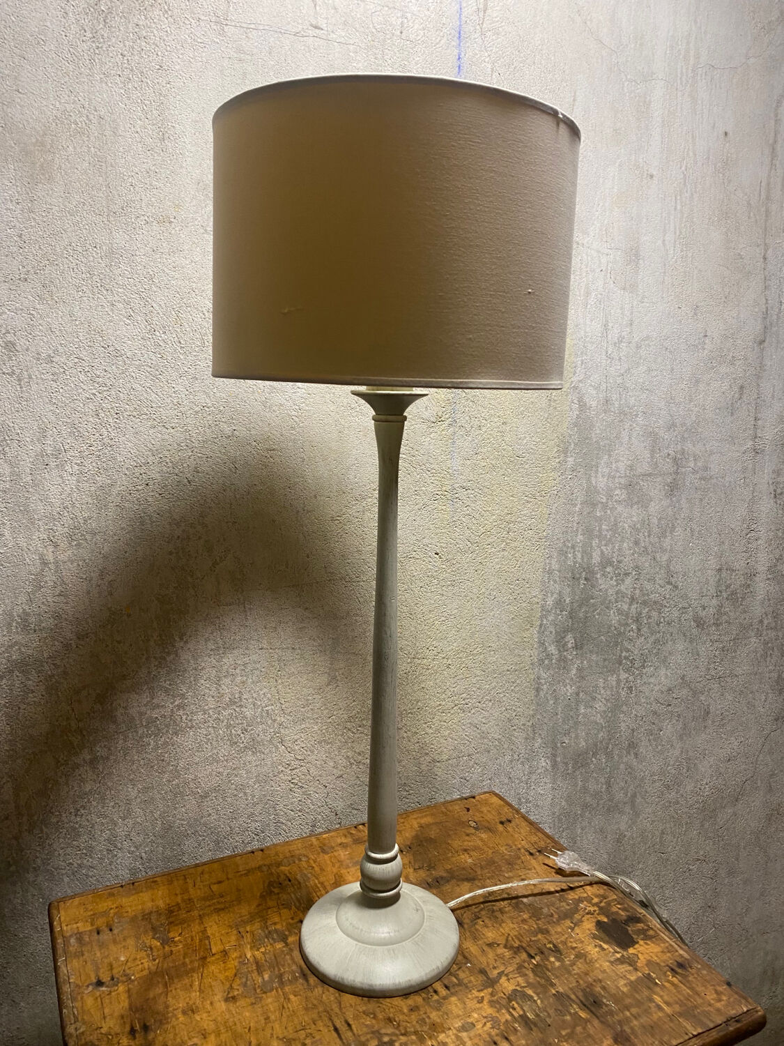 Gray floor lamp