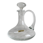 Carafe ancienne en verre soufflé à la bouche