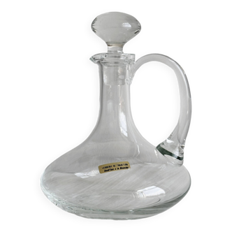 Mouth-blown glass carafe, old glassware.