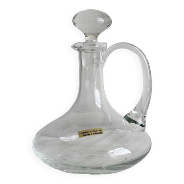 Carafe ancienne en verre soufflé à la bouche