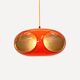 Massive Belgium Space Age UFO Lamp, Orange Mid-Century Modern Lighting