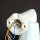 Ancient porcelain swan collar wall, old opaline glass tulip, vintage