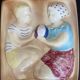 Mid-century design ceramic wall tile decoration, Czechoslovakia, 1960s