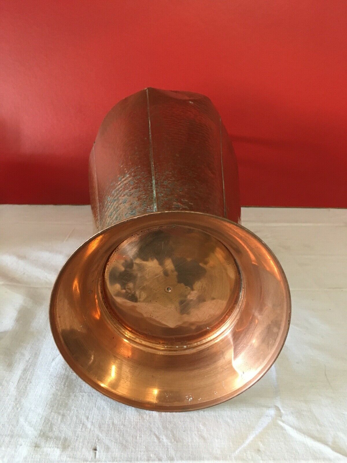 Vintage copper umbrella holder