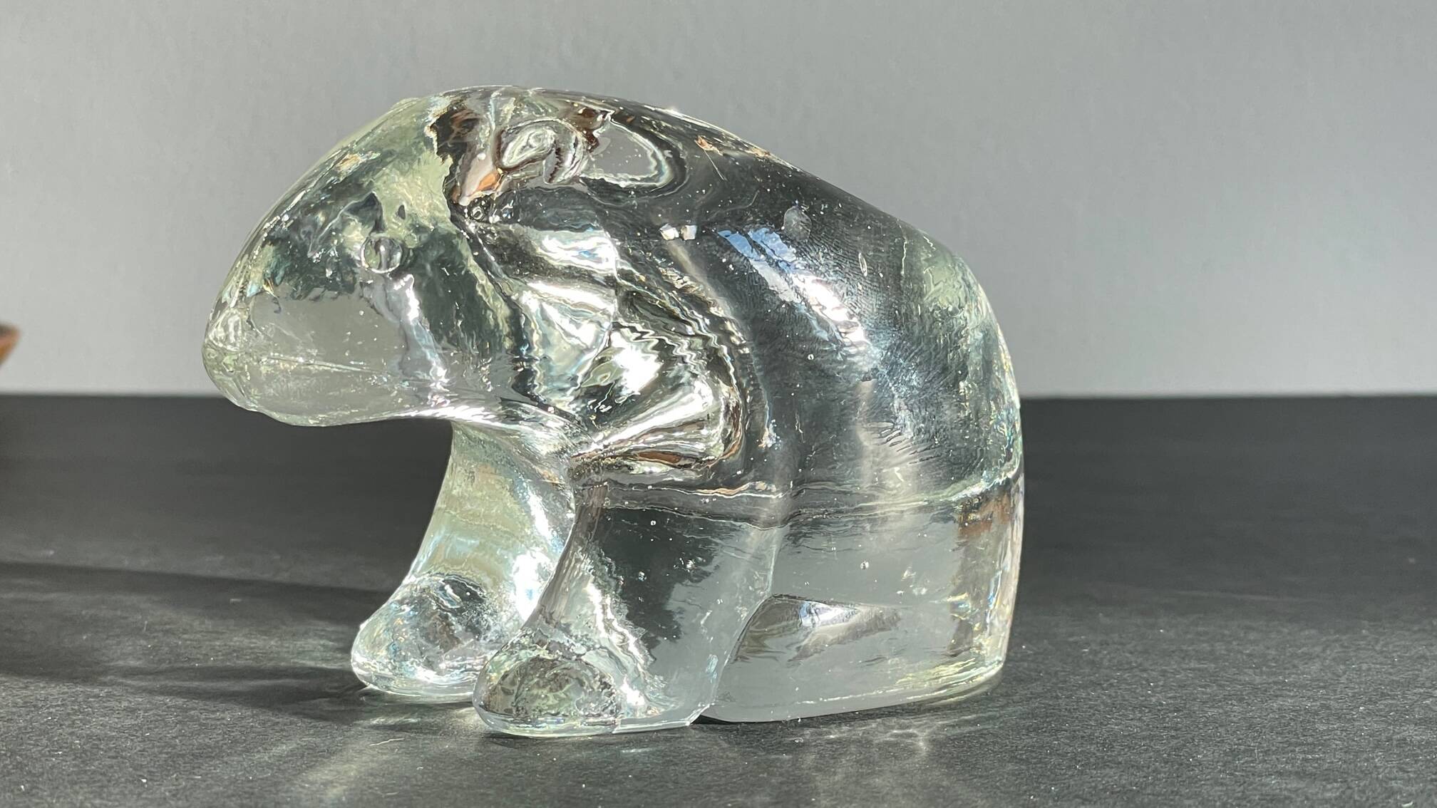 Semi-crystal candle holder Polar BEAR Shape Vintage