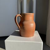 Large orange stoneware jug Grès Bonneval Made in France underneath H18