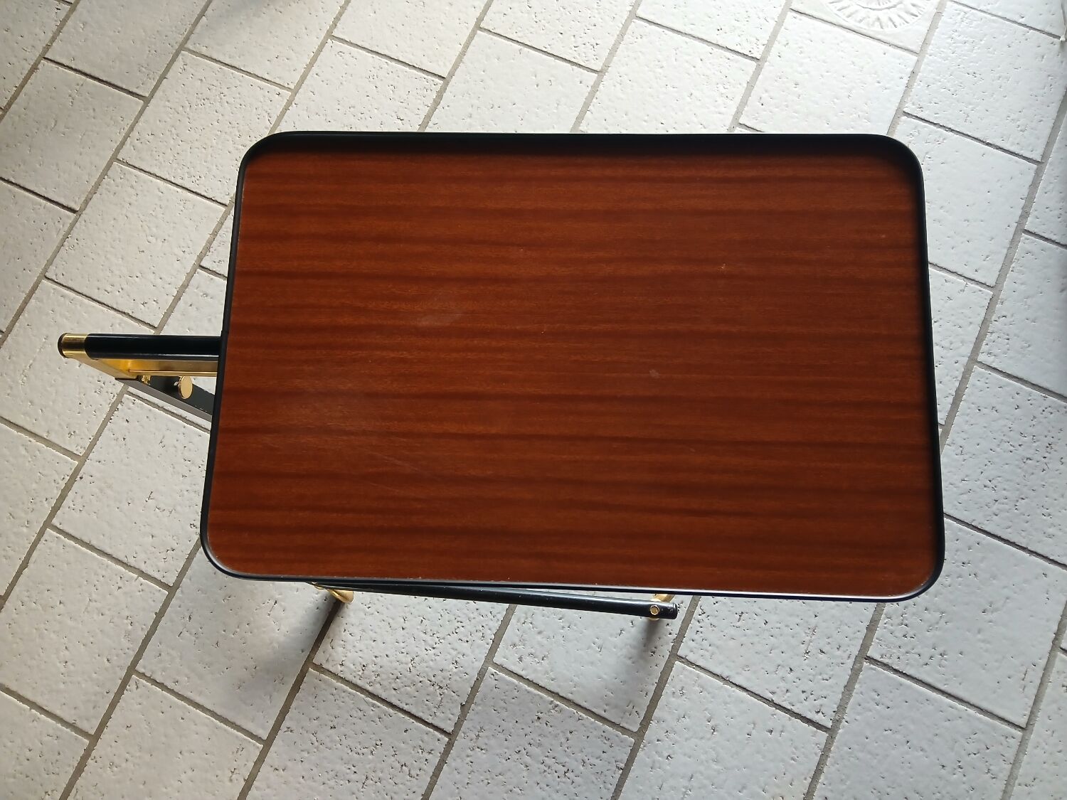 Adjustable rolling table in formica – Italian design by Damato – 1970s