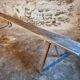 Antique primitive oak bench – Circa 1900, Allier region, France