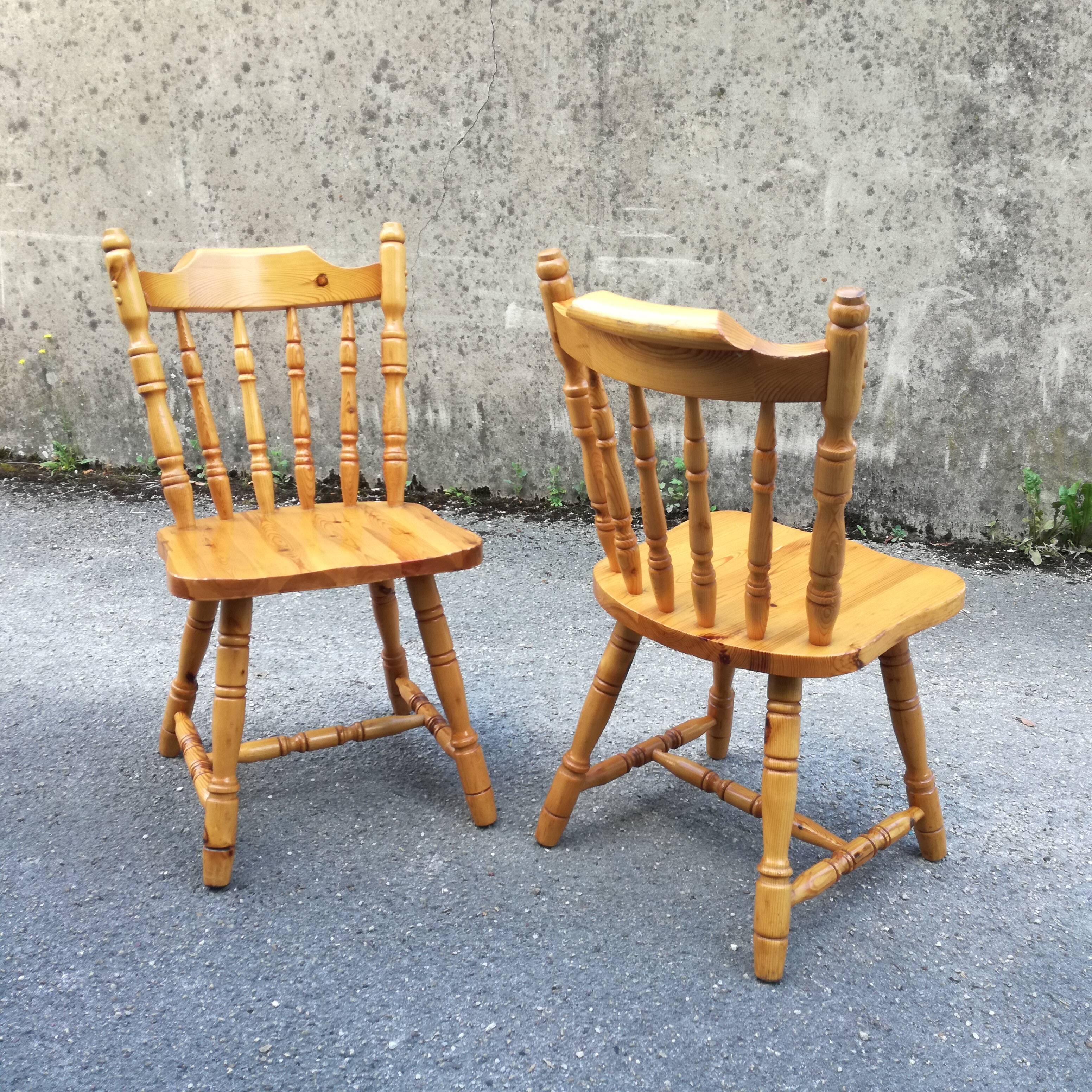 Chairs with pine bars