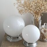 Small opaline globe table lamp