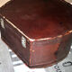Hat box - Vintage hat box in burgundy brown leather 46x52