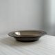 Smoked glass dish, modern design.
