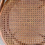 Fischel bistro armchair in wood and canework from the 50s/60s