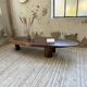 Table basse années 50 plateau bois exotique XXL