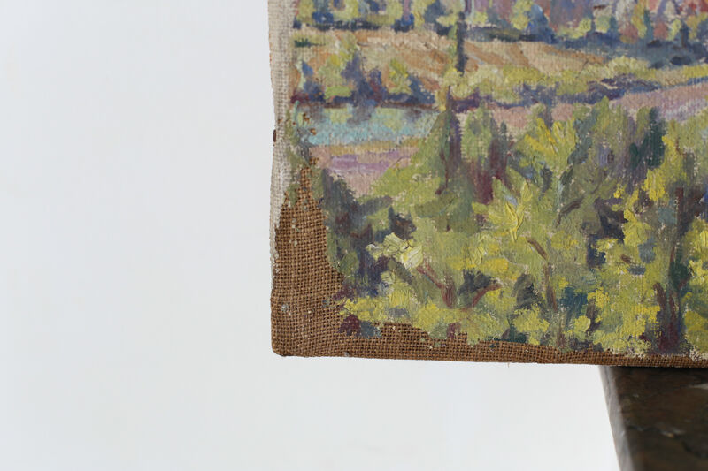 "View of the city" painting on canvas Georges Duvillier (1853 - 1926)