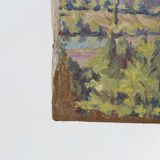 "Vue sur la ville" peinture sur toile Georges Duvillier (1853 - 1926)