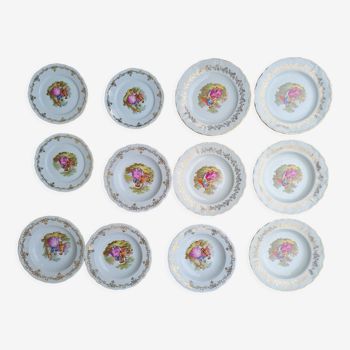 Lot de 12 assiettes en porcelaine Winterling Bavaria Kirchenlamitz