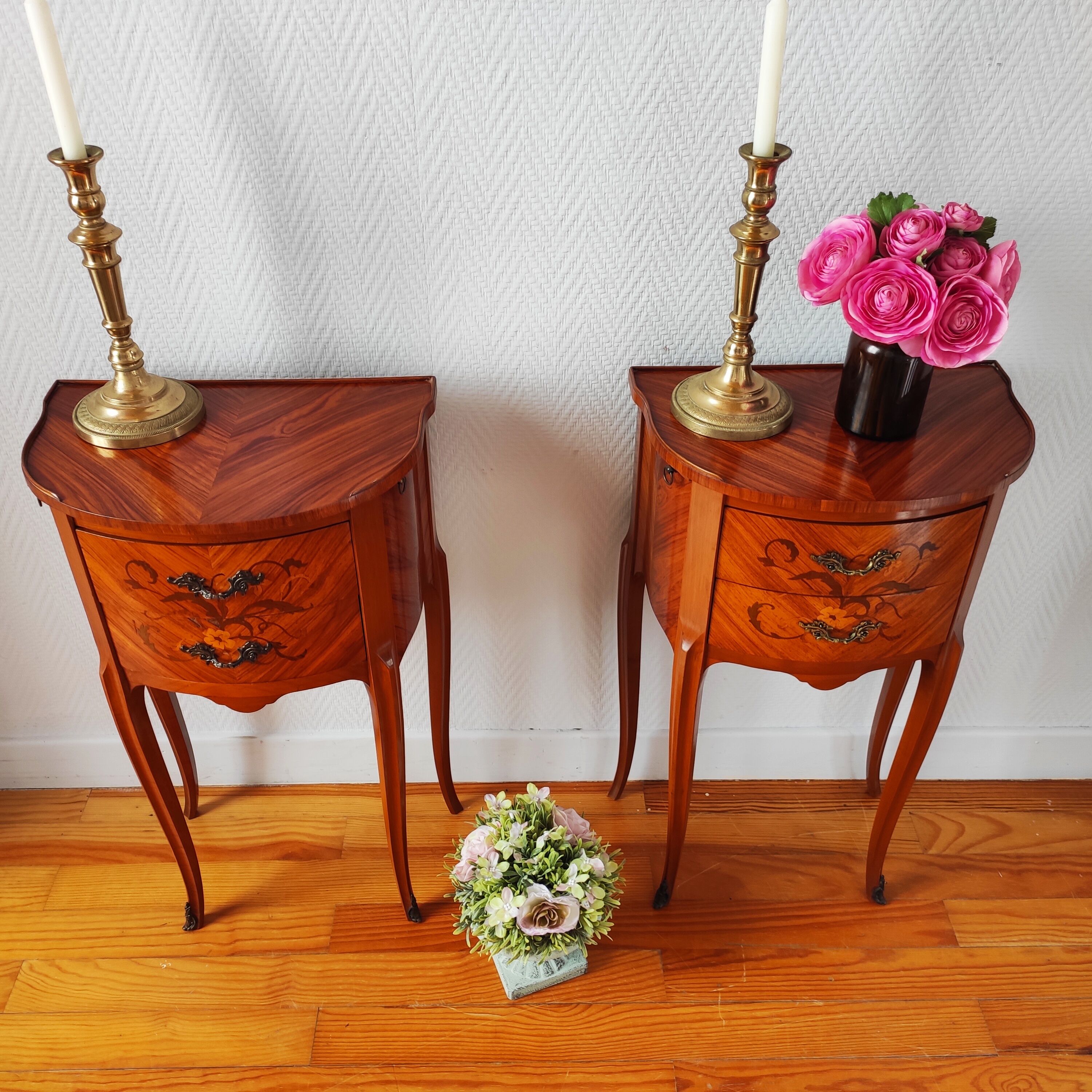 Pair of Louis XV style bedside tables