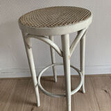 Set of 6 vintage bistro stools cannés white