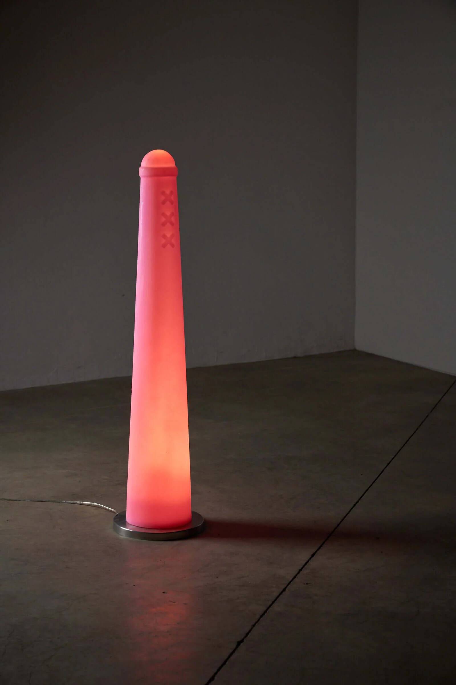 Amsterdamse Pole floor lamps in pink for Bijenkorf, 1990s