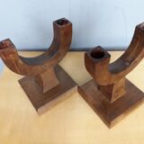 Pair of modernist candlesticks era art deco 1930
