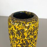Pottery Super Yellow Color Fat Lava Multi-Color Vase Scheurich WGP, 1970s