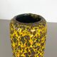 Pottery Super Yellow Color Fat Lava Multi-Color Vase Scheurich WGP, 1970s