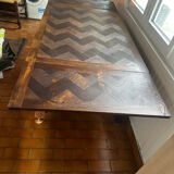 Rustic oak table with extensions