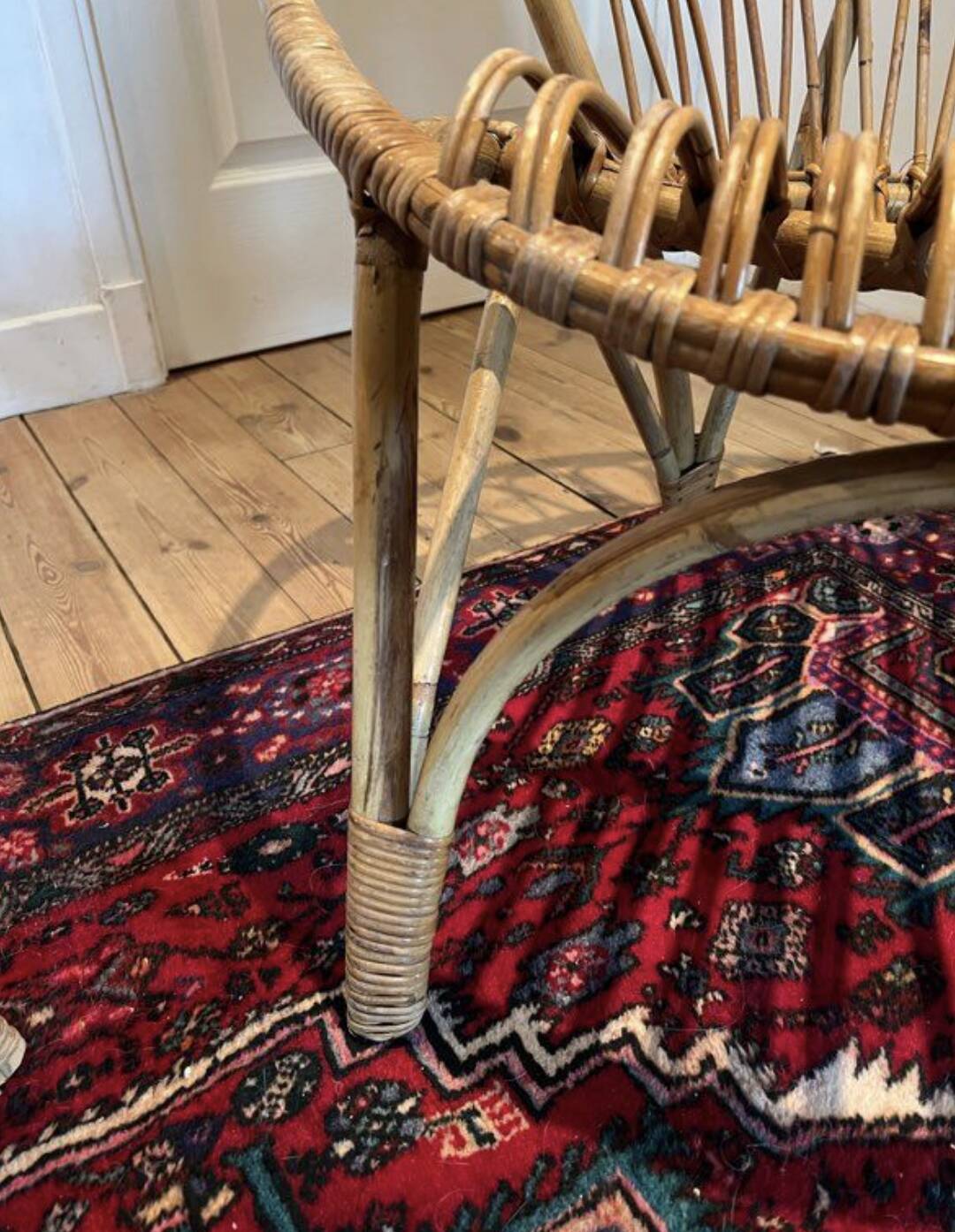 Pair of vintage rattan armchairs – 60s/70s design