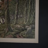 Lithographie par Henri Rivière Les Aspects de la Nature - Soir d'Été