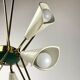 Metal chandelier mid-century modernist by Stilnovo, 1970s