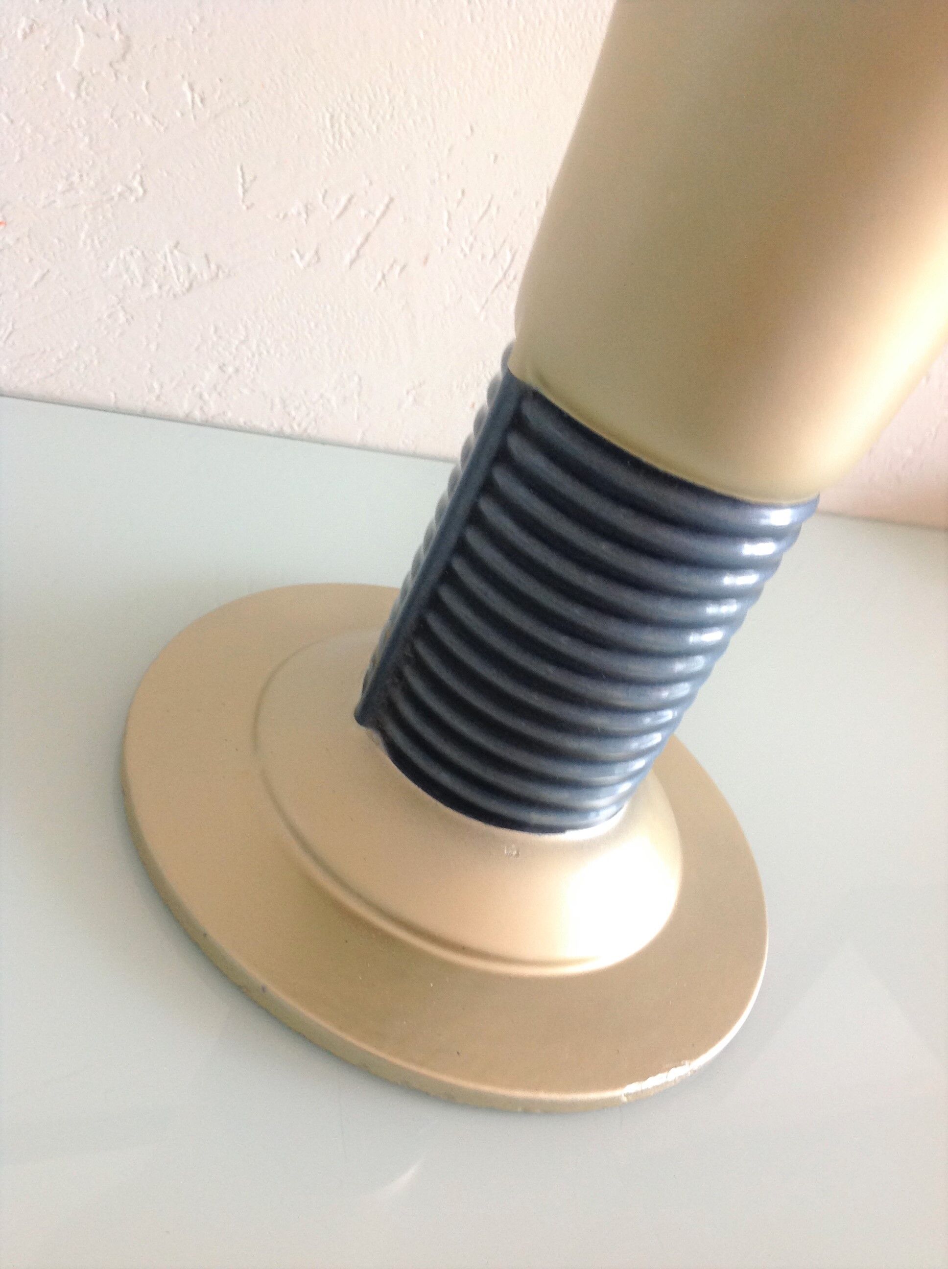 Blue and gold tulip vase in enamelled art deco style / 30s-40s