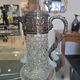 Important cut crystal wine carafe and solid silver 925/1000, Topázio house.