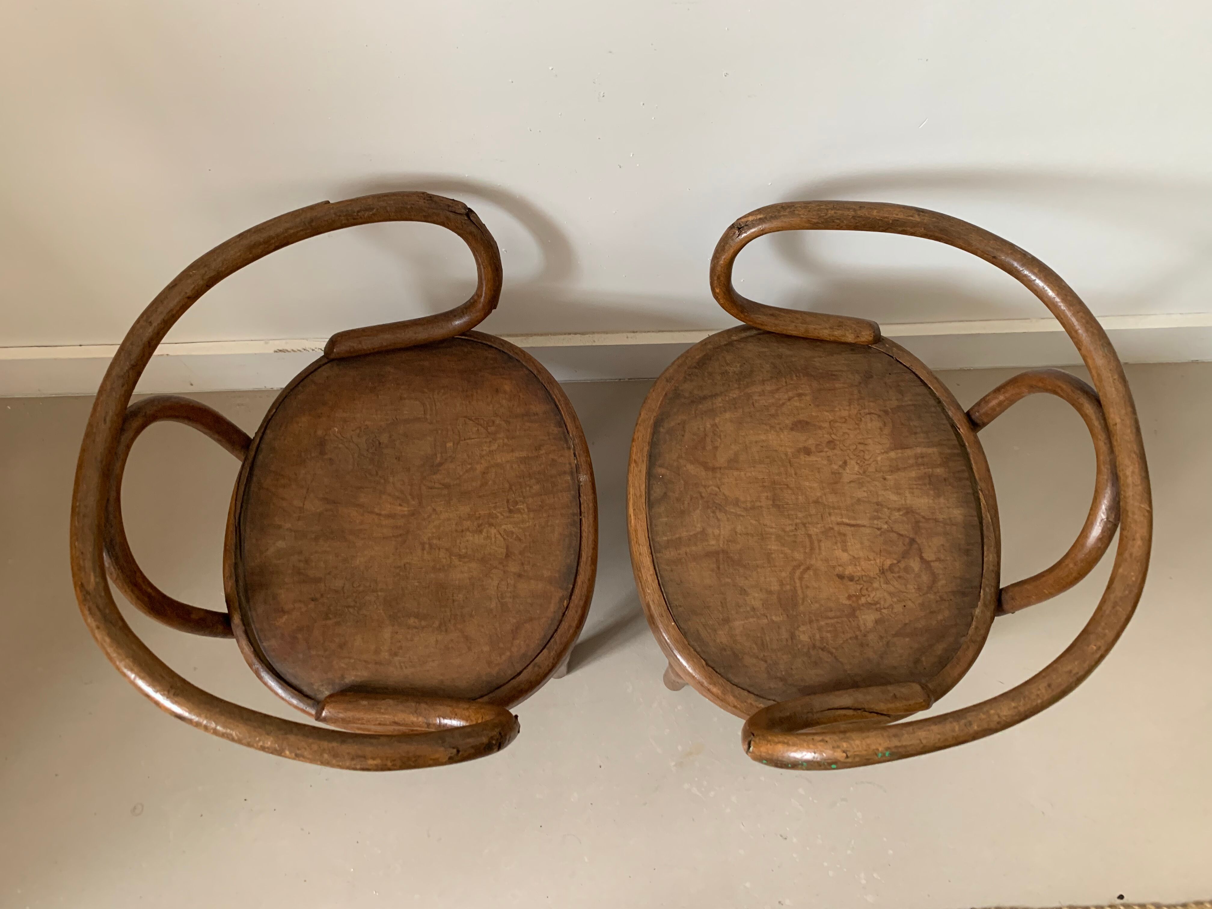 Lot de 2 fauteuils Fischel enfant ancien