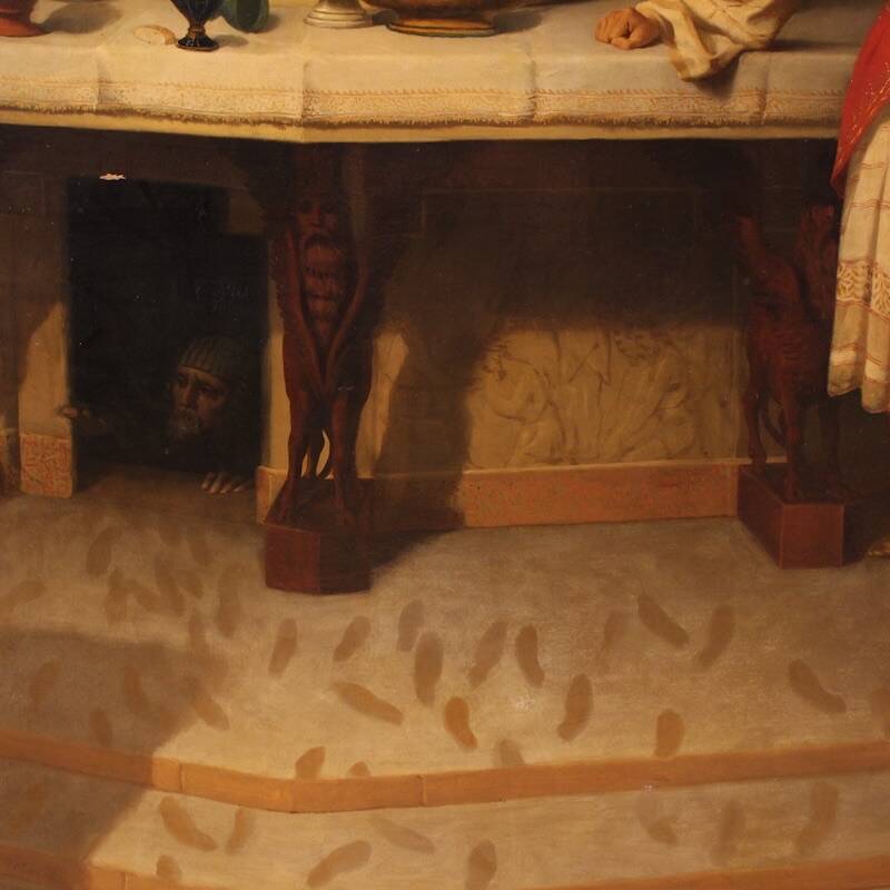 Great painting signed by Carlo De Notaris, The Prophet Daniel