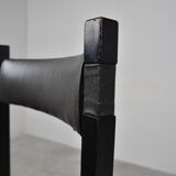 Set of 6 brutalist dining chairs by Emiel Veranneman for Decoene, 1970s
