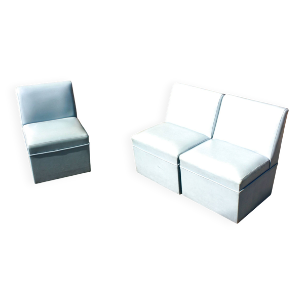3 Fauteuils vintage année 50 modulable
