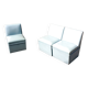 3 Fauteuils vintage année 50 modulable