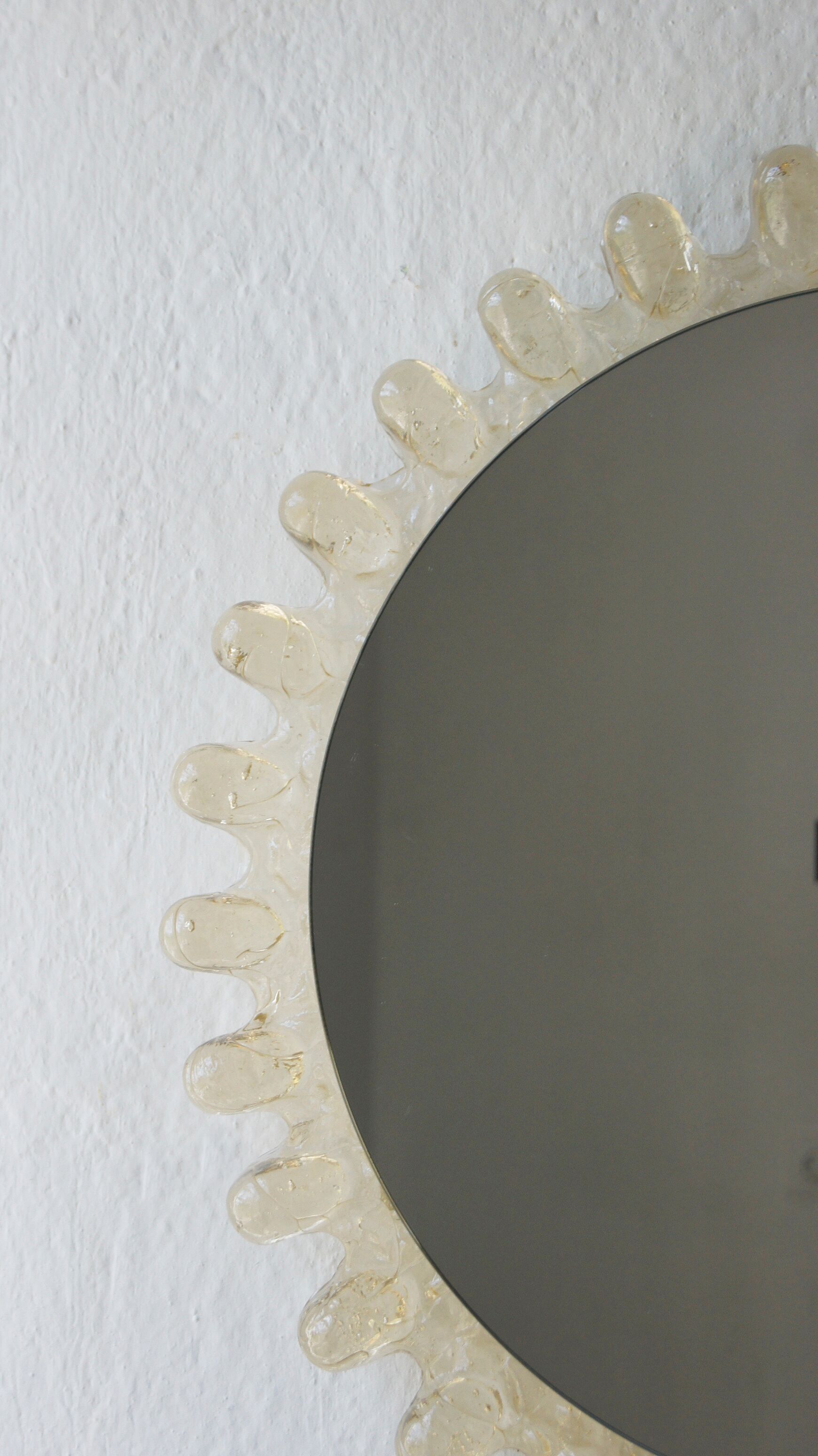 Vintage Illuminated Round Mirror by Hillebrand