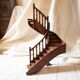 Model of an old wooden staircase, craftsmanship work.