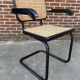 Cesca chair B64 with armrests by Marcel Breuer Design in black
