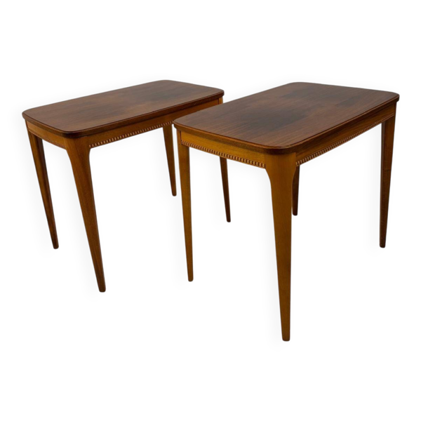 2 petites tables acajou-Suède années 60