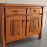 Elm sideboard Maison Regain, 80's